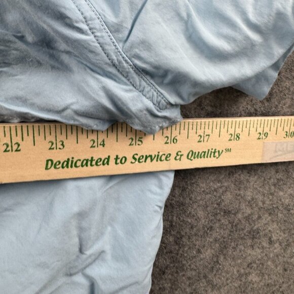 LL Bean Shirt Mens XL Blue Nylon Button Up Vented Hiking Outdoor Camp Fishing - Picture 9 of 10